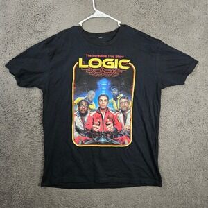 Logic The Incredible True Story Graphic T-Shirt Black Mens Large Hip Hop Te